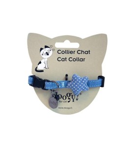 Collier Chat Star Cat Bleu...