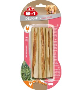 8In1 Delights Porc Sticks X3