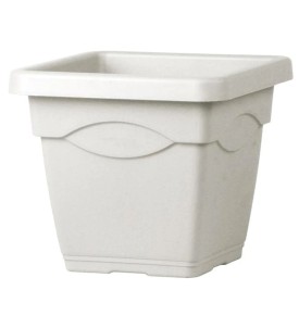 Pot carré quadro blanc - 38 cm