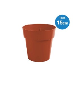 Pot melisa marron - 15cm